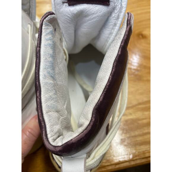 RHUDE RHECESS-HI Basketball Leather Sneakers size 12 Maroon (L1) main image 7